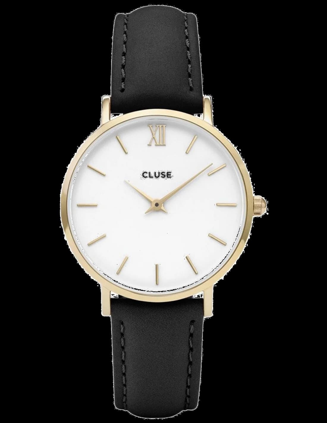Montre Cluse Minuit CL30019 Bracelet en cuir noir