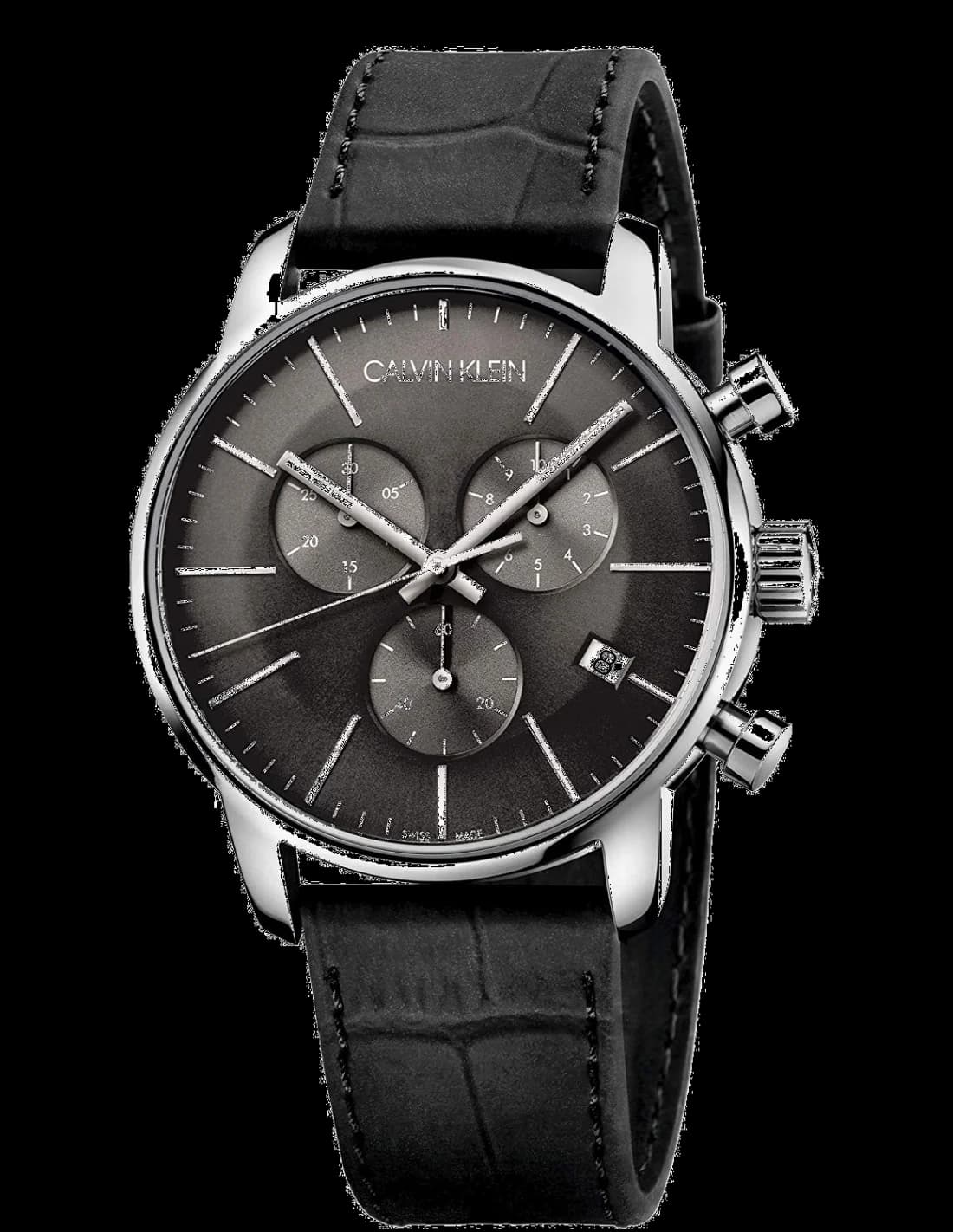 Montre Homme Calvin Klein K2G271C3 Chronomètre Cuir Noir