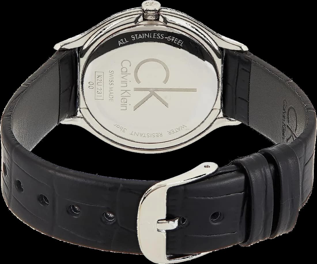 Montre Femme Calvin Klein Skirt K2U231C1 Cuir Noir Swiss Made vue 3
