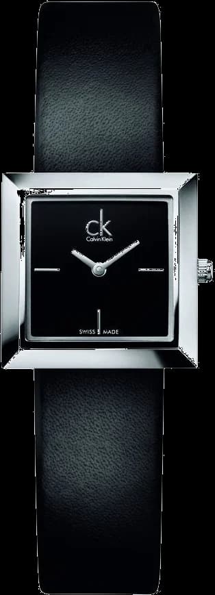 Montre Femme Calvin Klein K3R231C1 Cadran Noir et Bracelet Cuir