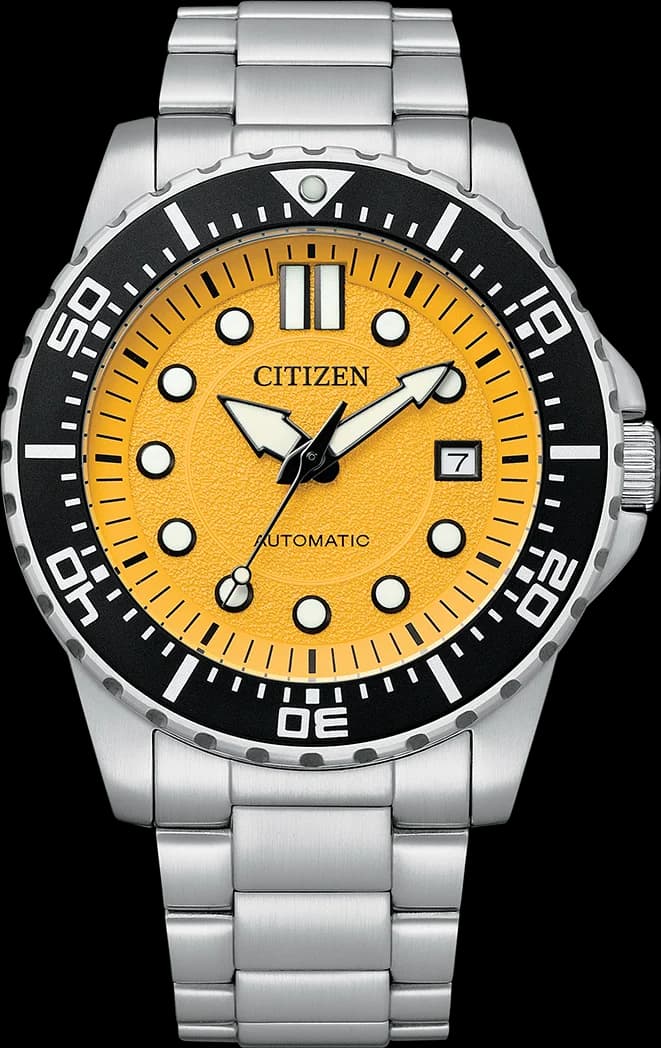 Montre Citizen NJ0170-83Z Automatique Sport en Acier avec Cadran Jaune