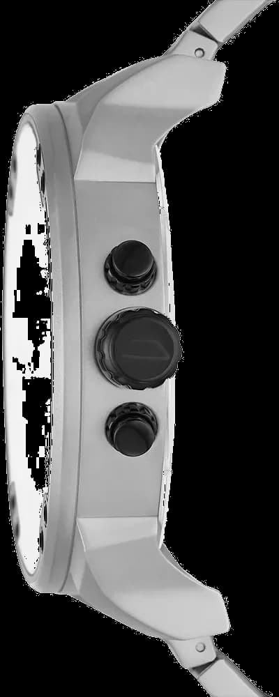 Bracelet Diesel DZ7421 en acier inoxydable brossé, maillons larges et robustes, fermoir déployant sécurisé