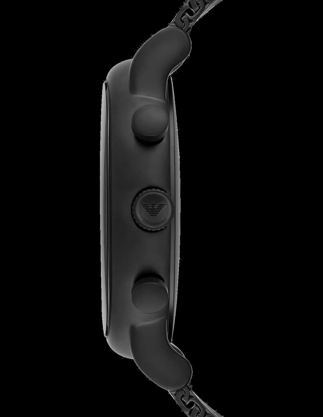 Montre Emporio Armani AR1968 en maille milanaise noire vue 2