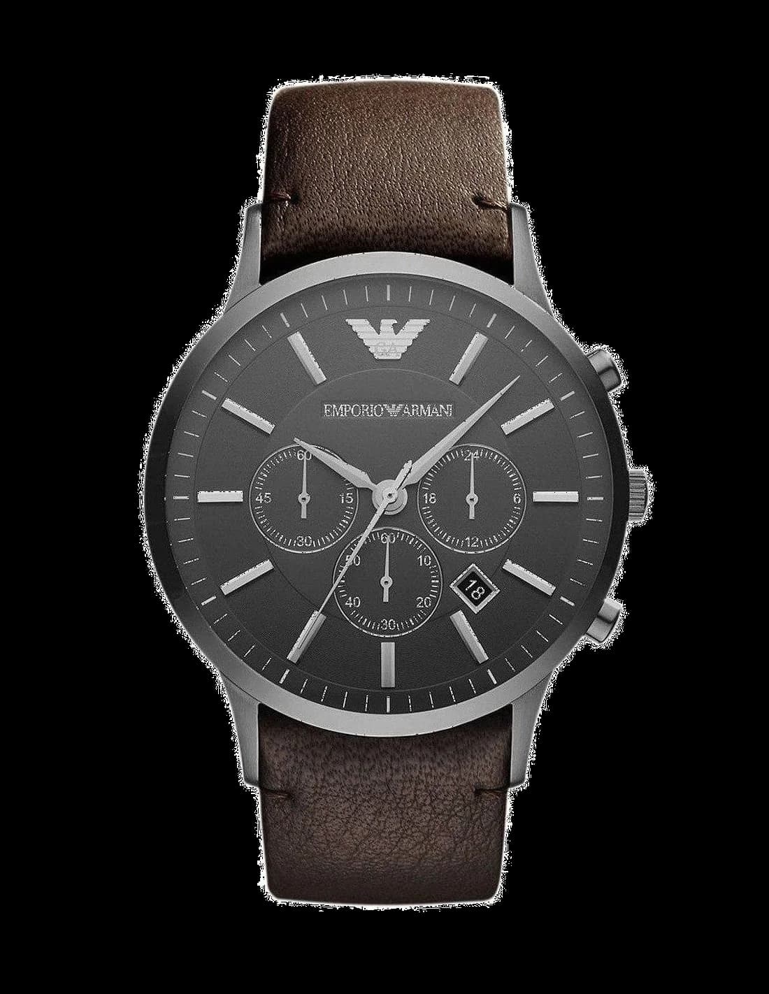 Montre Emporio Armani AR2462 Sportivo Bracelet Cuir Marron