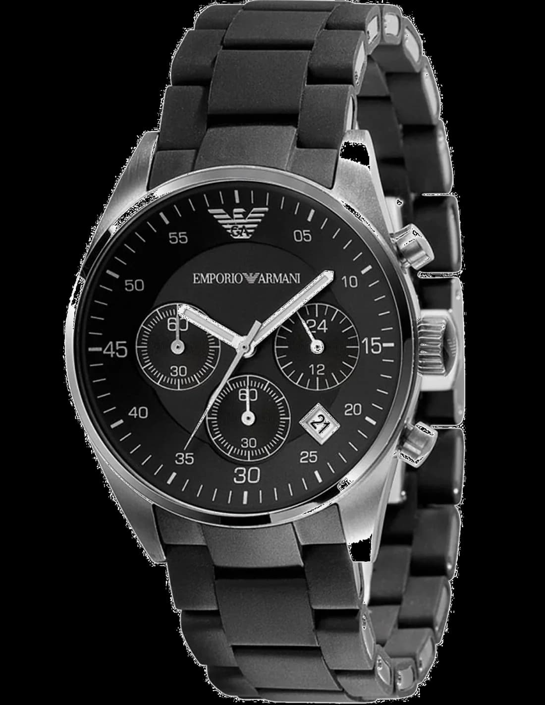 Montre Emporio Armani AR5868 avec Bracelet en Silicone Noir