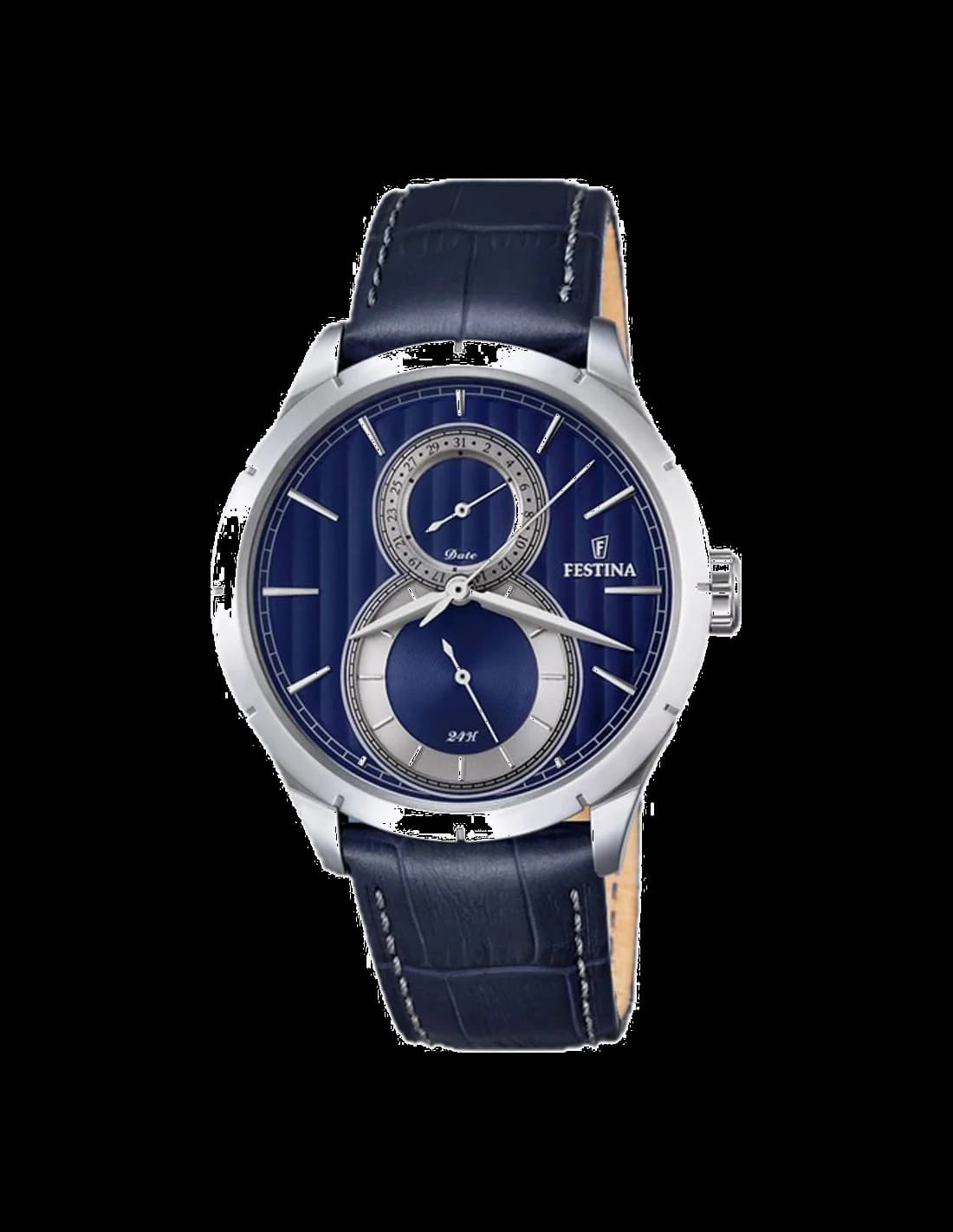 Montre Festina F16892/3 Cadran Bleu et Bracelet Cuir