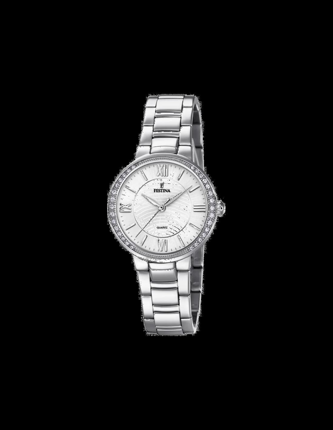 Montre Femme Festina Trend Mademoiselle F20220/1 en Acier Argenté et Cristaux