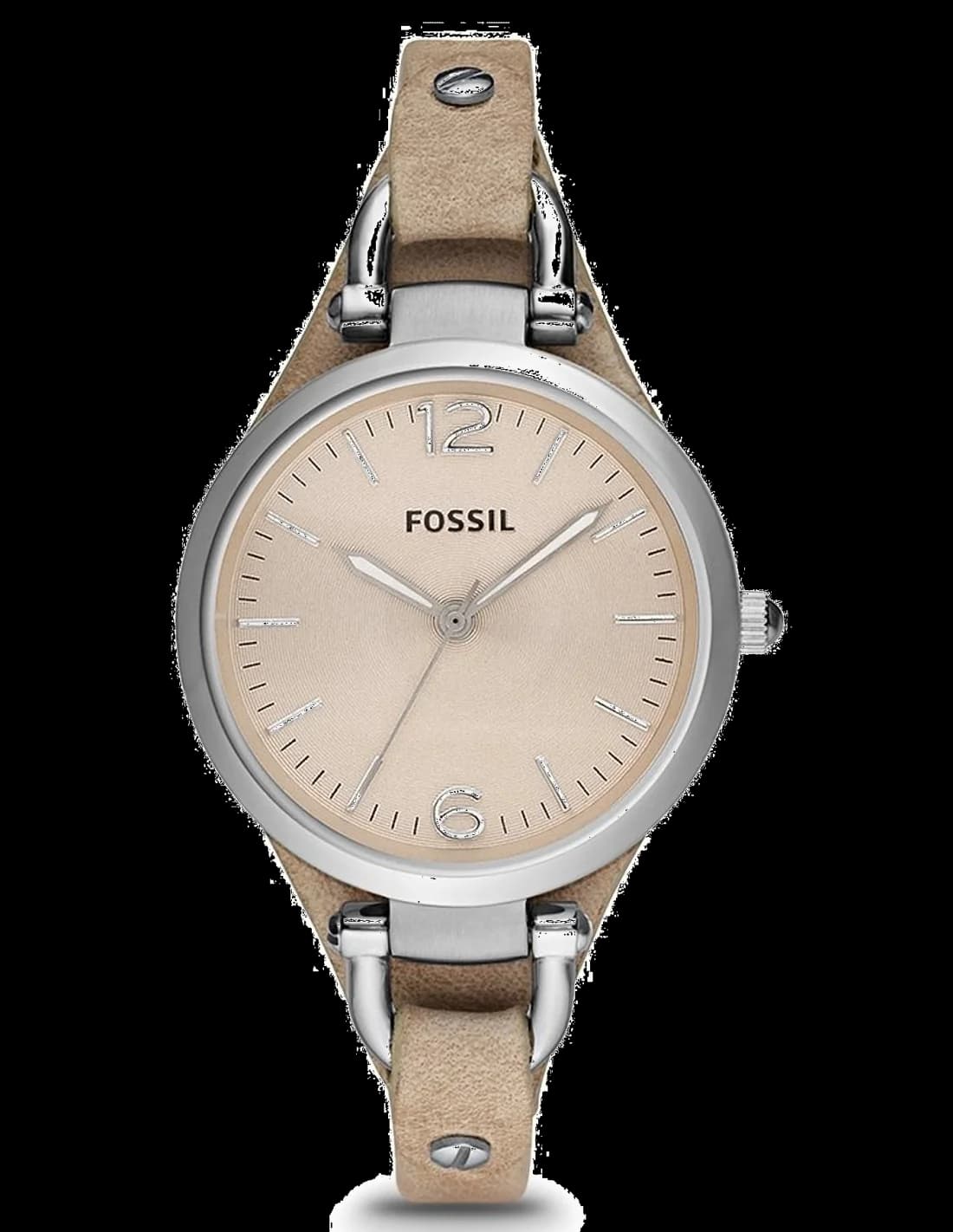 Montre Femme Fossil ES2830 bracelet cuir fin crème