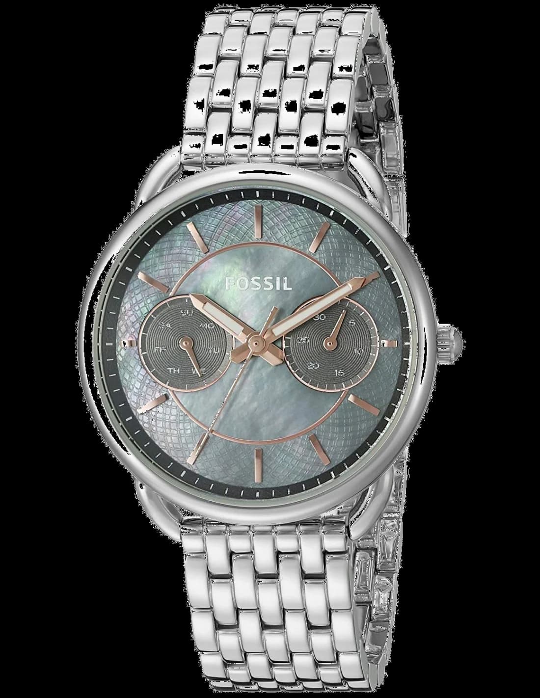 Montre femme Fossil ES3911 Cadran Nacre Gris et Or Rose