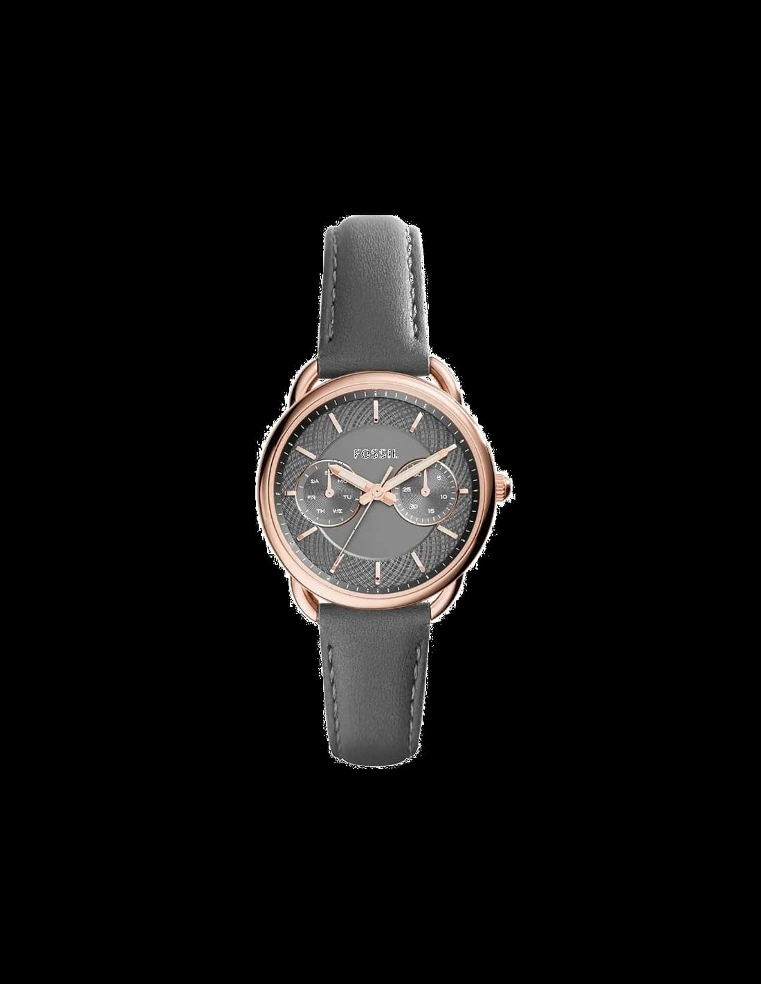 Montre Femme Fossil ES3913 Tailor avec bracelet en cuir gris