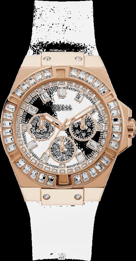 Montre Femme Guess Venus GW0118L4 Acier et Silicone Blanc avec Cristaux