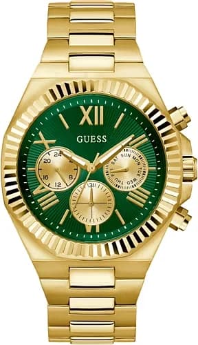 Montre Homme Guess GW0703G2 Equity Acier Doré et Cadran Vert