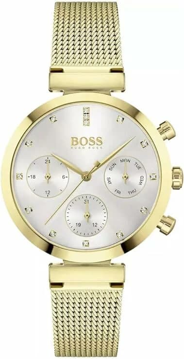 Montre Hugo Boss 1502552 Flawless Acier Doré Maille Milanaise
