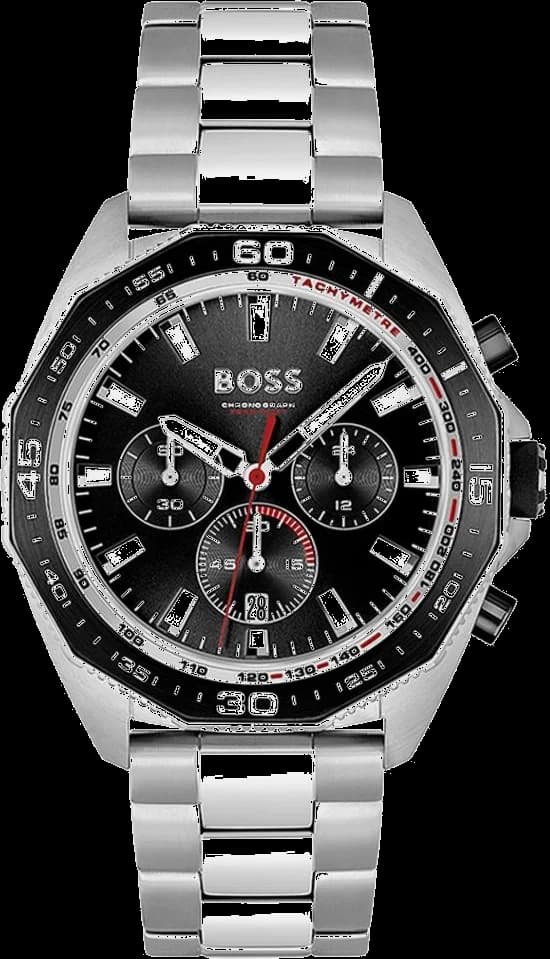 Montre Hugo Boss Energy 1513971 cadran noir octogonal bracelet en acier