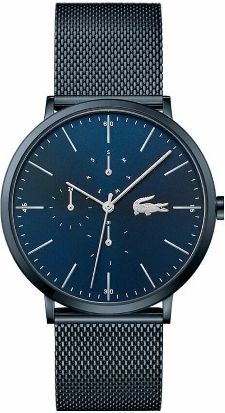 Montre Lacoste 2011058 Moon en Acier Bleu à Maille Milanaise