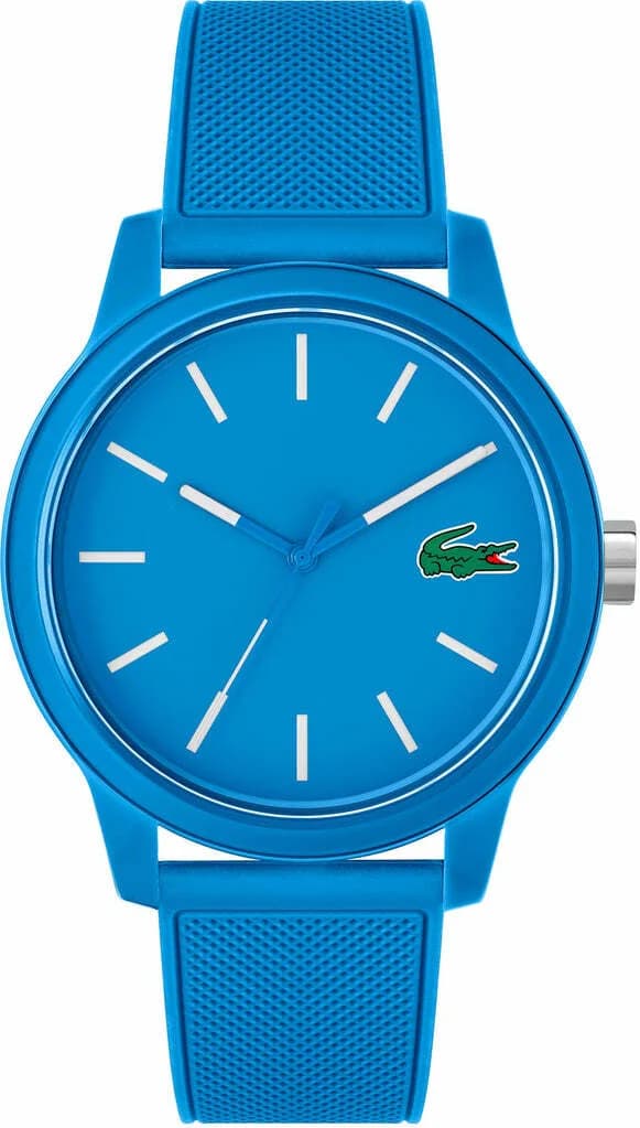 Montre Lacoste 2011193 au cadran bleu soleil, aiguilles argentées, style sport chic