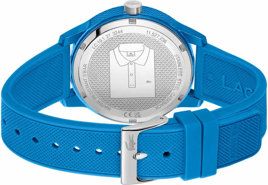 Boîtier Lacoste 2011193 en acier inoxydable, lunette lisse, profil fin et élégant