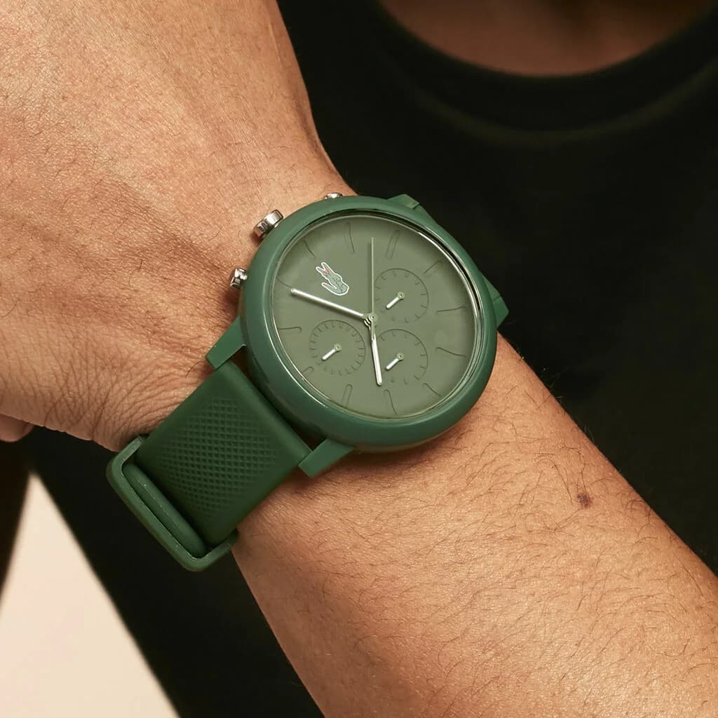 Montre Homme Lacoste 2011245 Bracelet Silicone Vert et Cadran Multifonctions vue 4
