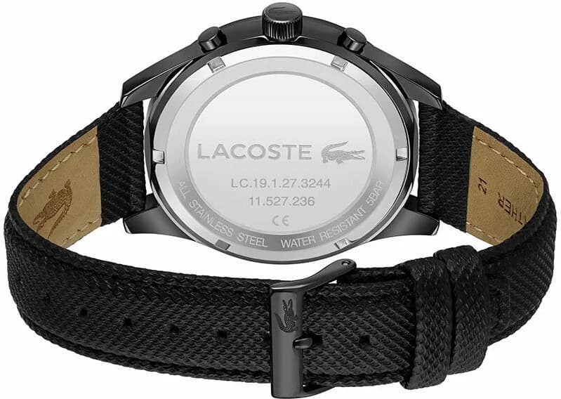 Montre Lacoste 2011296 Apext bracelet cuir noir multifonctions vue 2