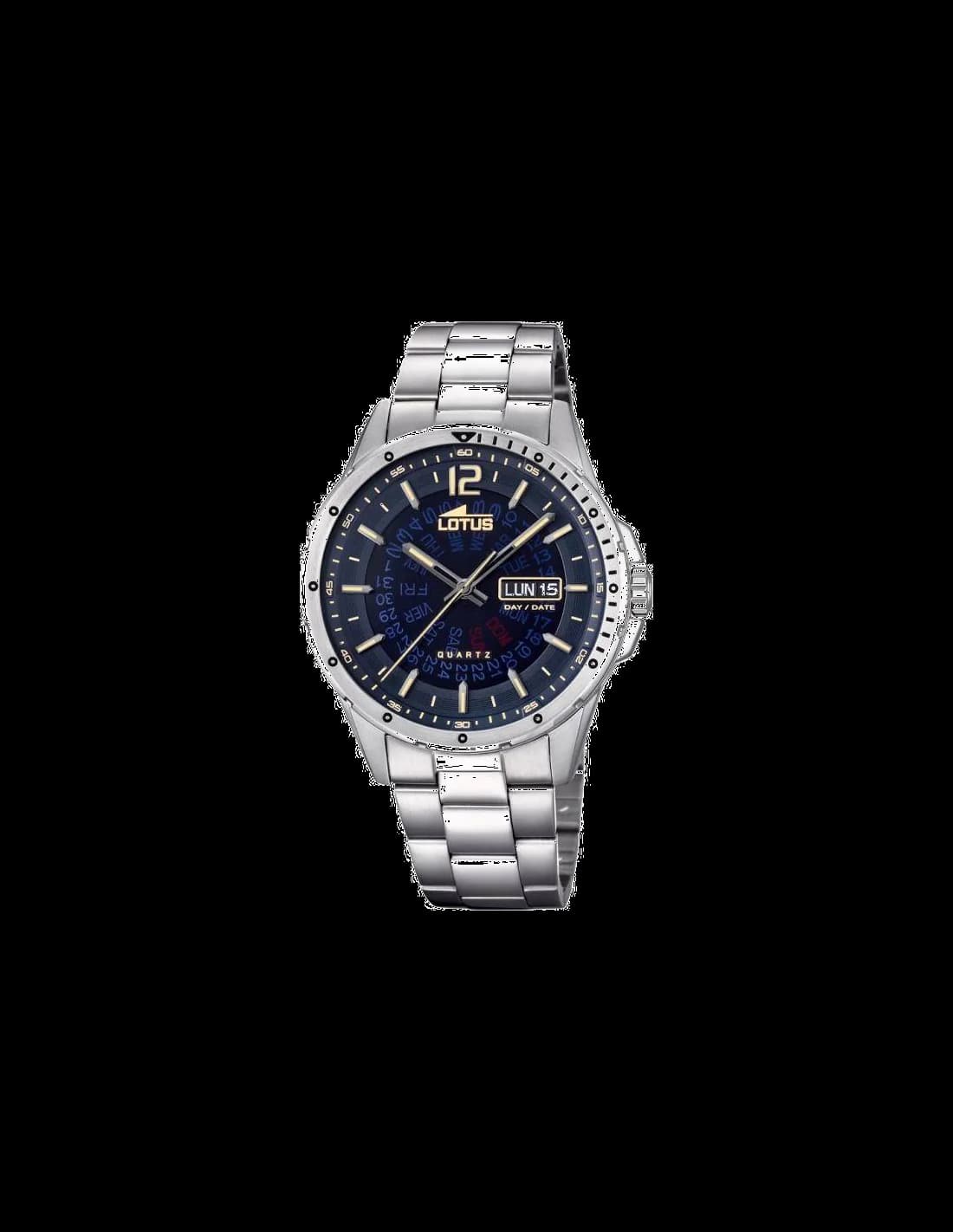 Montre Homme Lotus L18524/2 Acier et Cuir Bleu