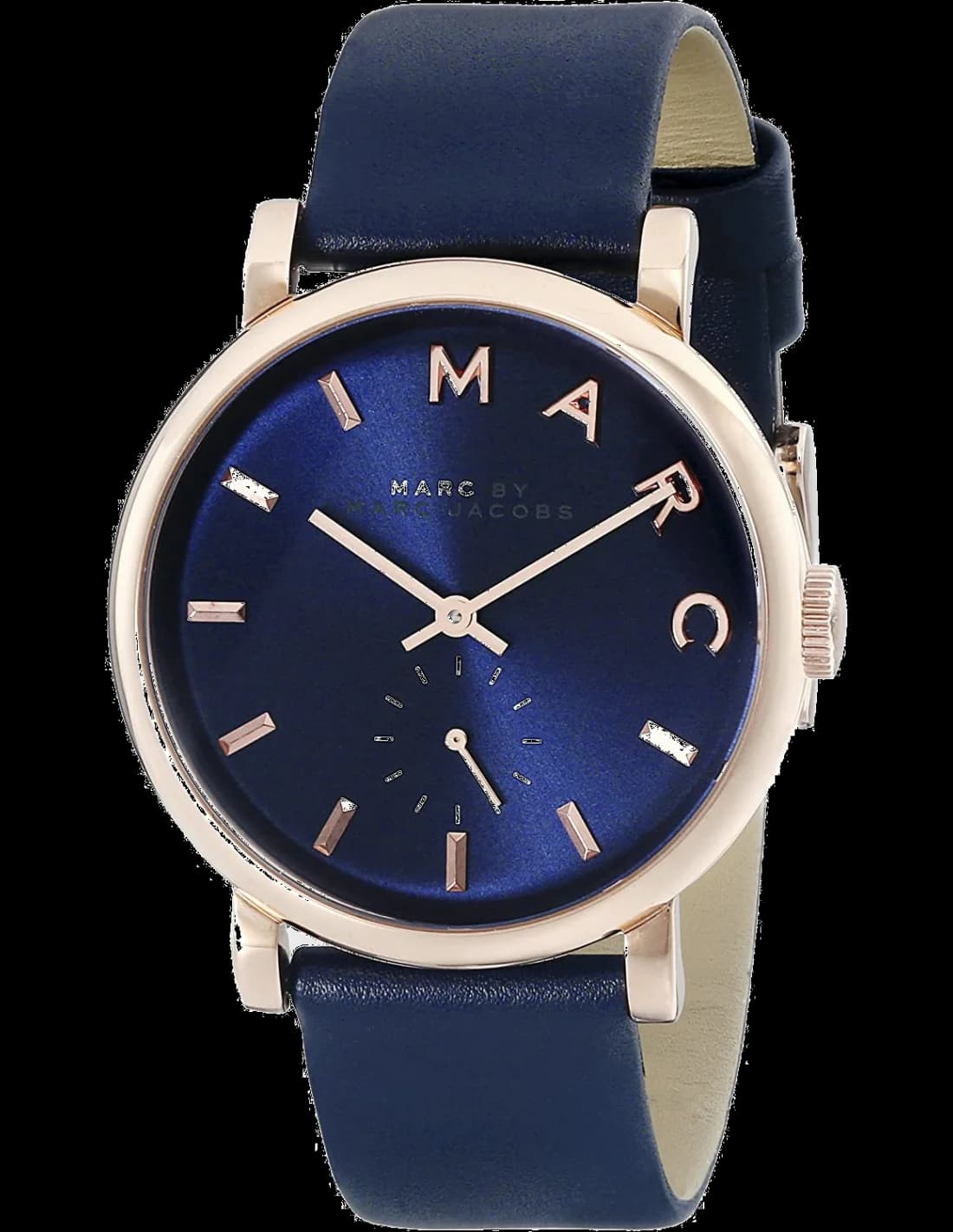 Montre Femme Marc by Marc Jacobs Baker MBM1329 Bracelet bleu marine en cuir