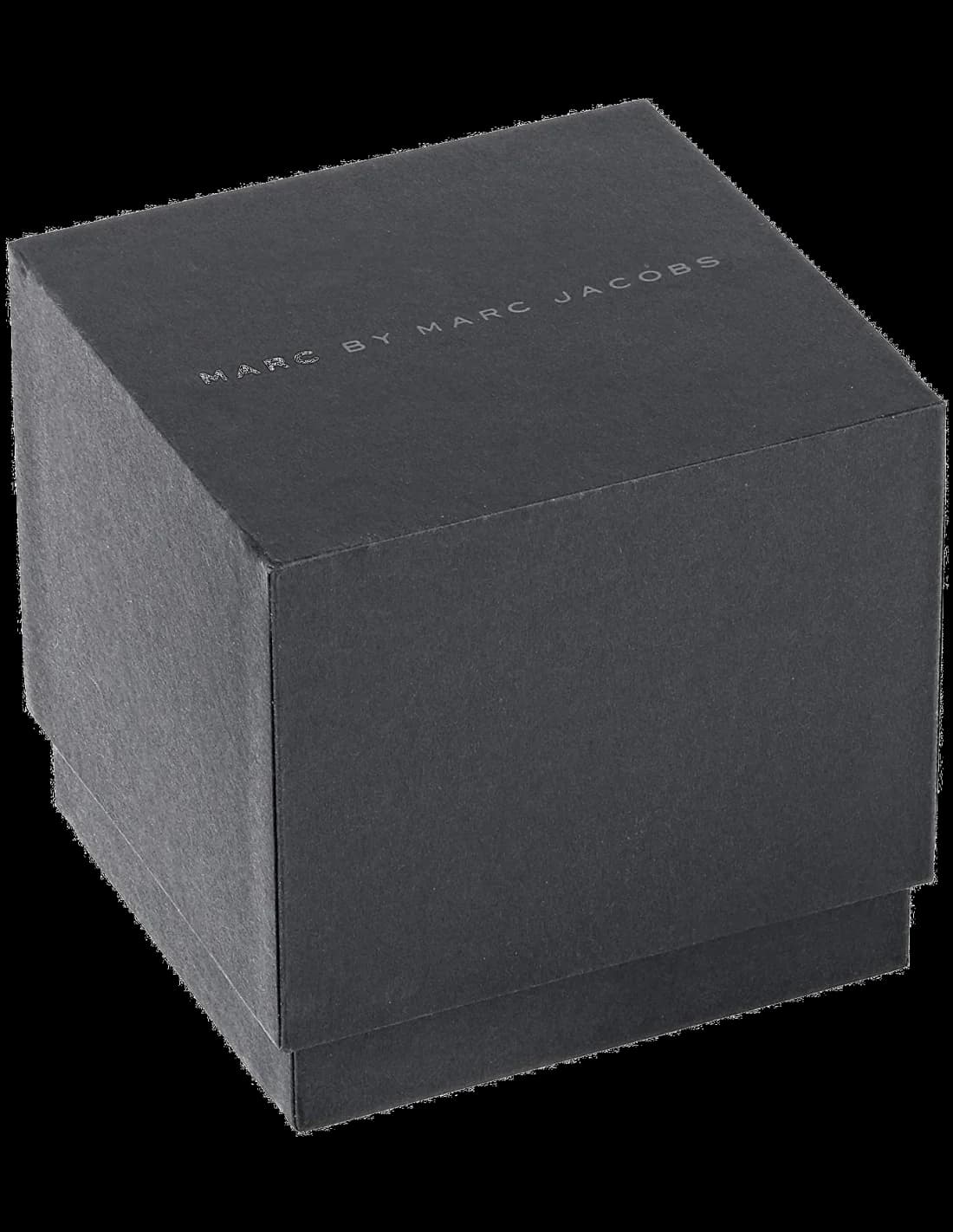 Cadran Marc Jacobs MBM3338 squelette dévoilant le mouvement mécanique avec aiguilles bleues et index dorés