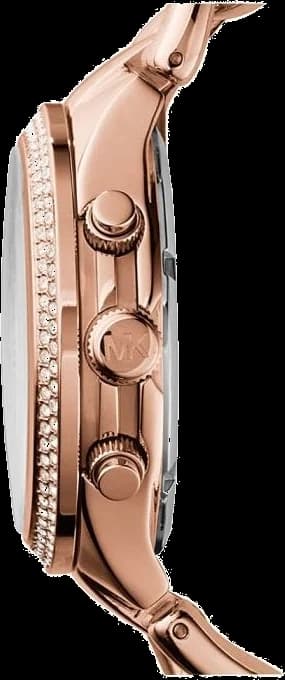 Montre Femme Michael Kors Runway MK3247 Bracelet en acier de couleur or rose à gros maillons vue 3