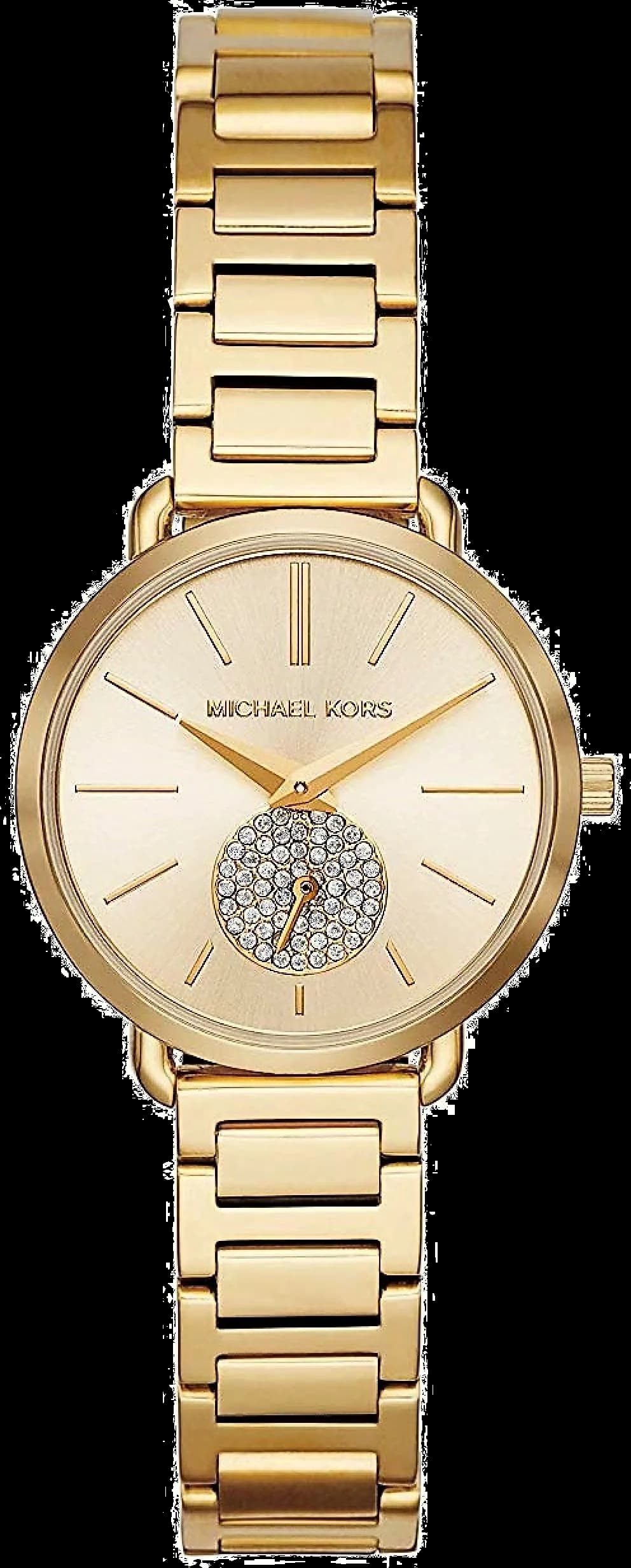 Montre Michael Kors MK3838 en Acier Doré Jaune avec Petite Seconde