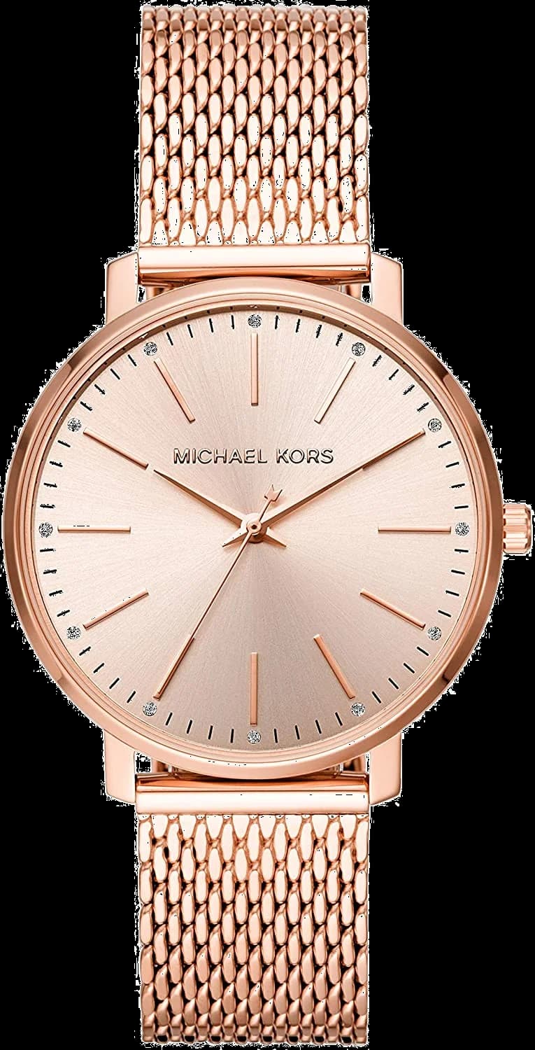 Montre Michael Kors MK4340 en acier or rose et maille milanaise