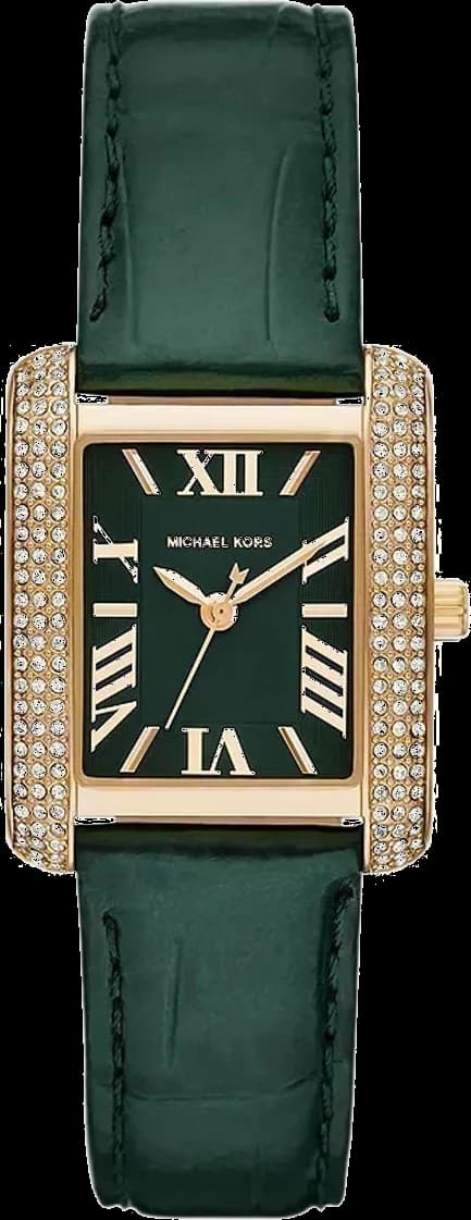Montre femme Michael Kors Emery MK4697 cadran vert et bracelet en cuir vert