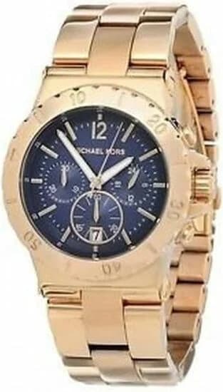 Montre Michael Kors MK5410 Chronographe Or Rose et Cadran Bleu Sombre vue 2