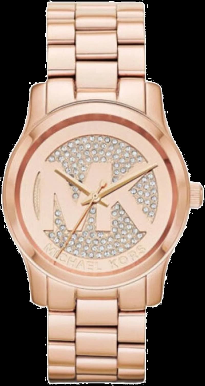 Montre Femme Michael Kors MK5853 Runway Or Rose avec Initiales MK