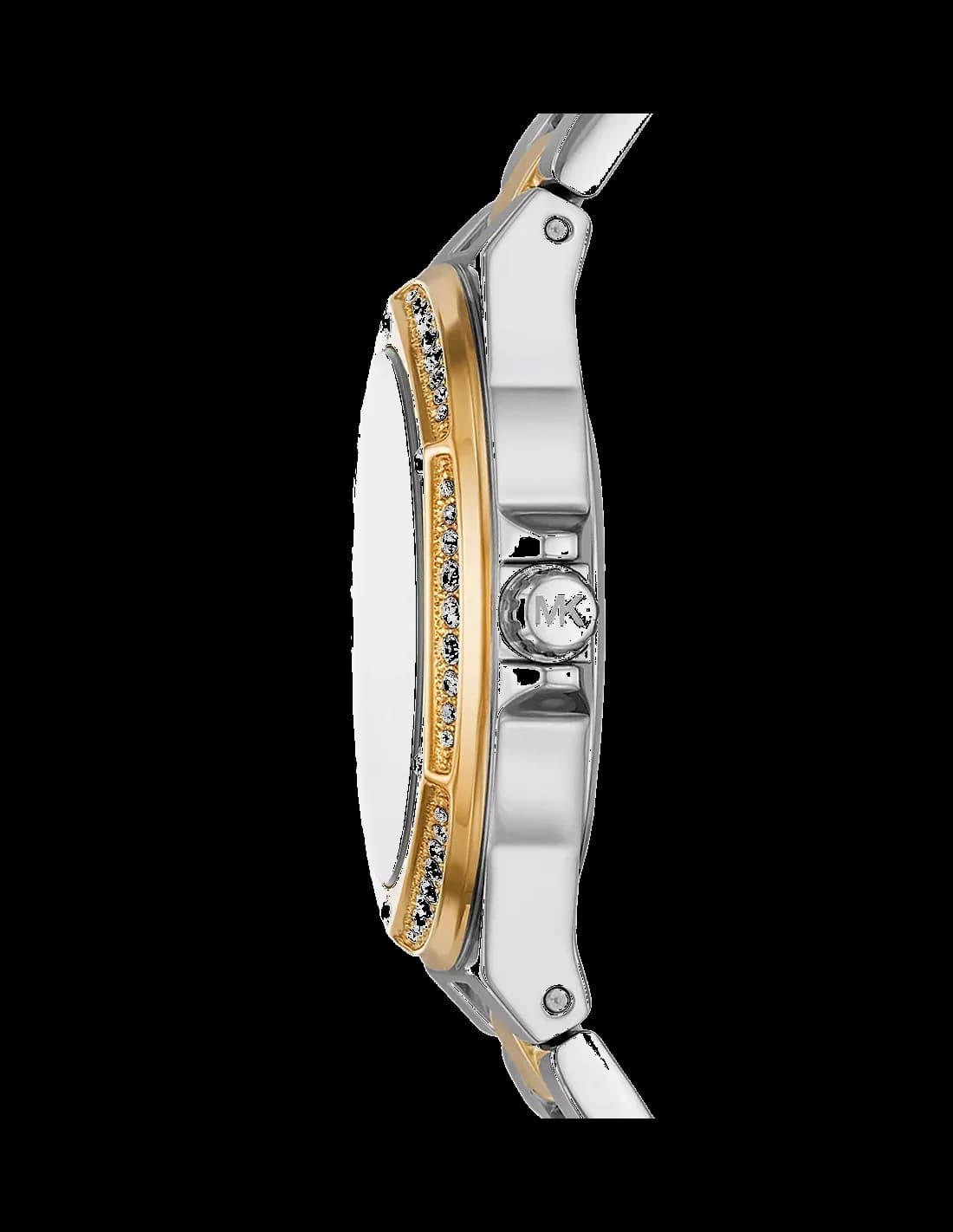 Cadran Michael Kors MK6988 avec index dorés et aiguilles, date à 3h, élégance classique