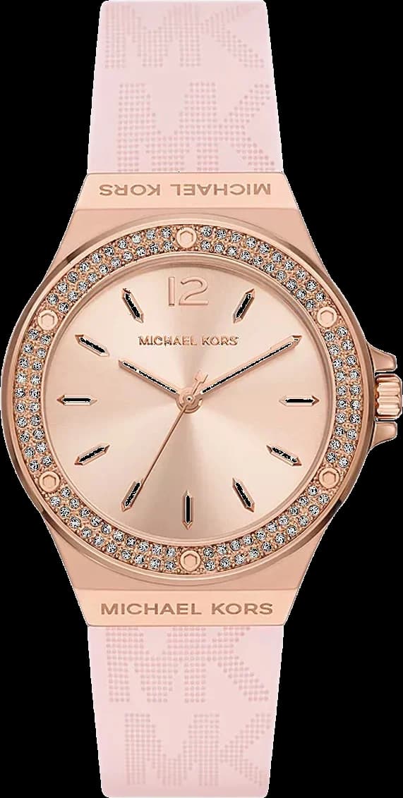 Montre Michael Kors MK7282 Lennox cadran or rose bracelet en silicone rose