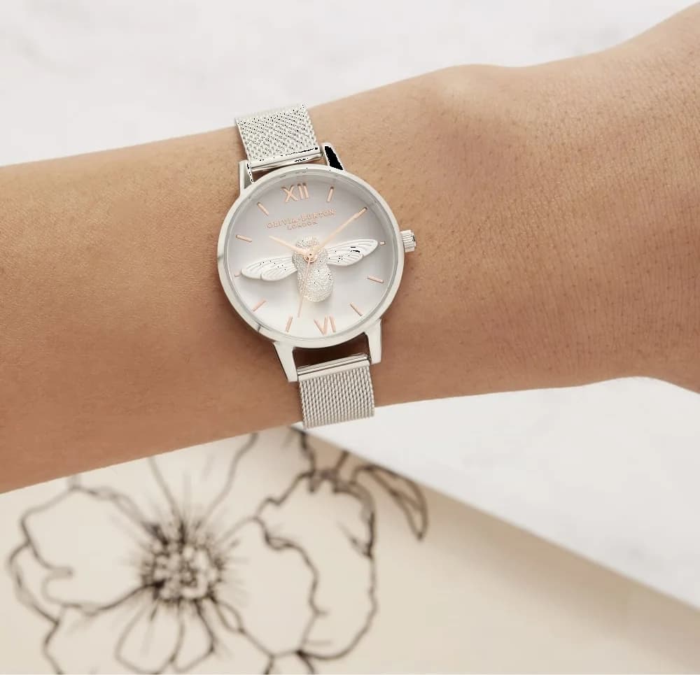 Montre Olivia Burton Abeille 3D OB16AM146 Maille milanaise vue 4
