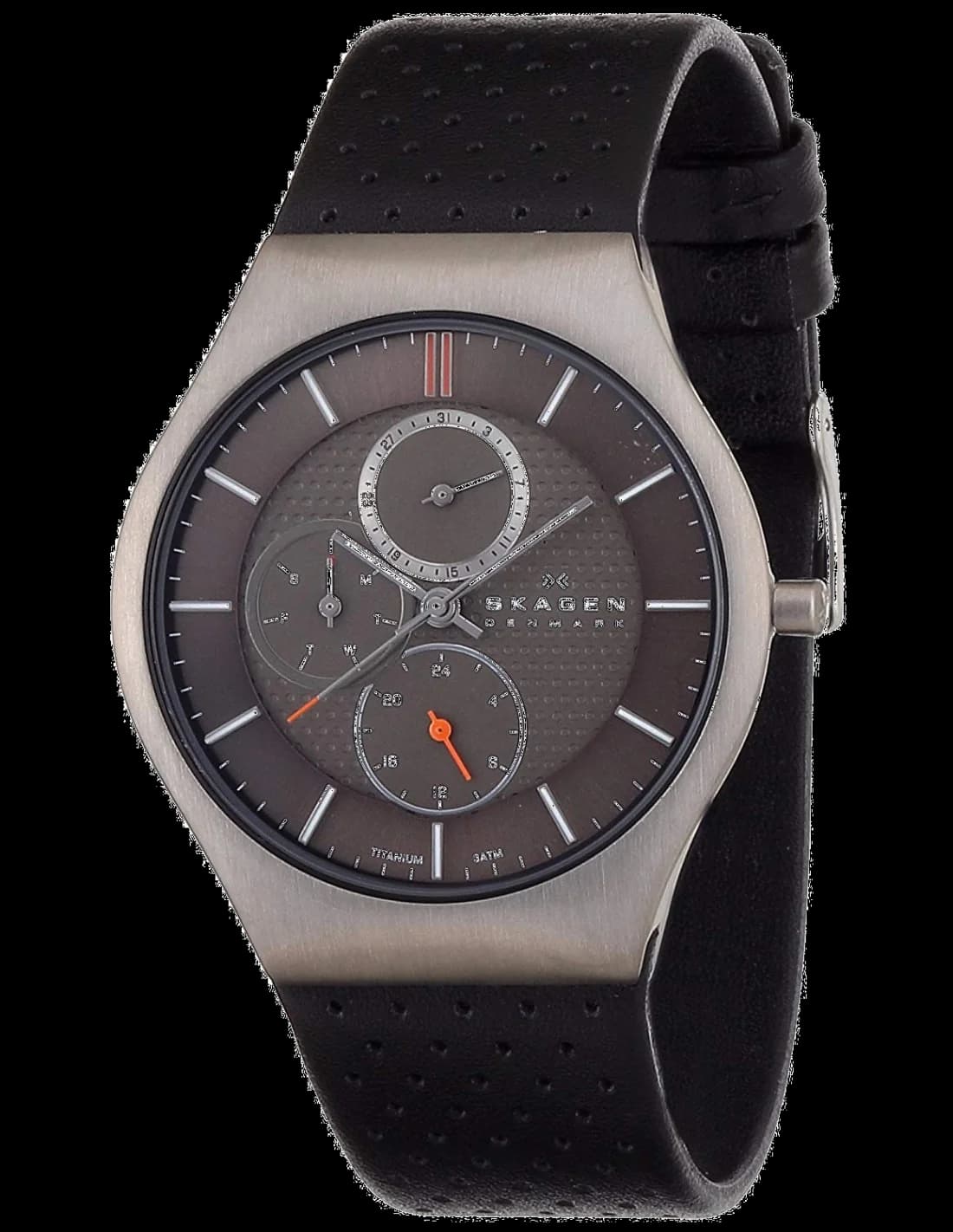 Montre Homme Skagen 806XLTLM Chronographe en Cuir Noir