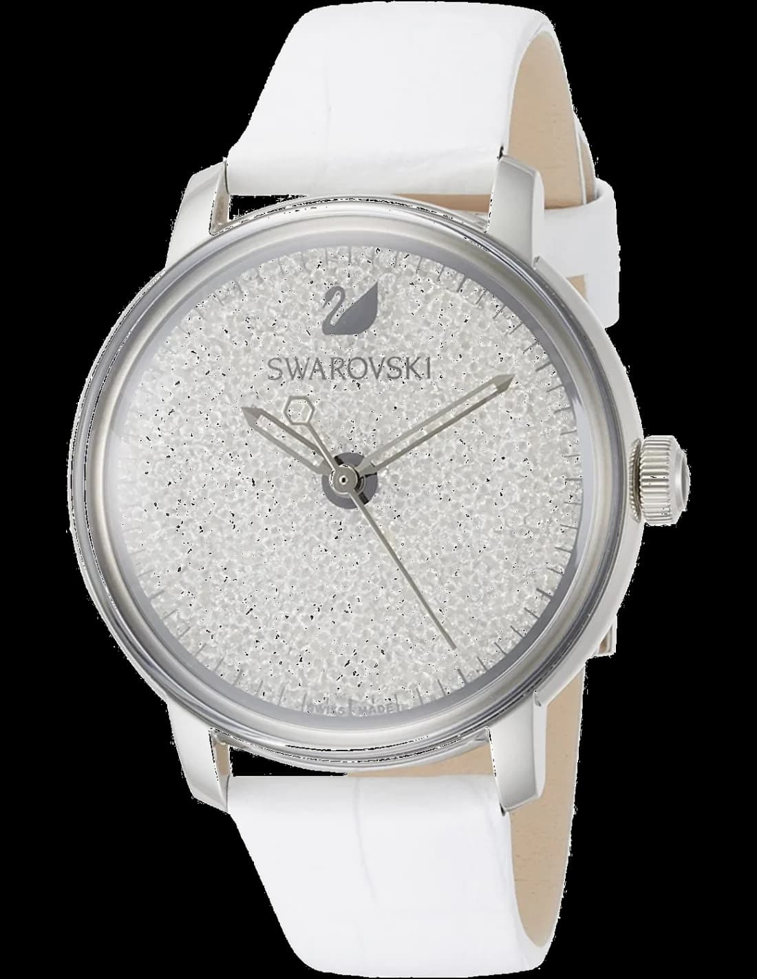 Montre Femme Swarovski Crystalline 5295383 bracelet cuir blanc