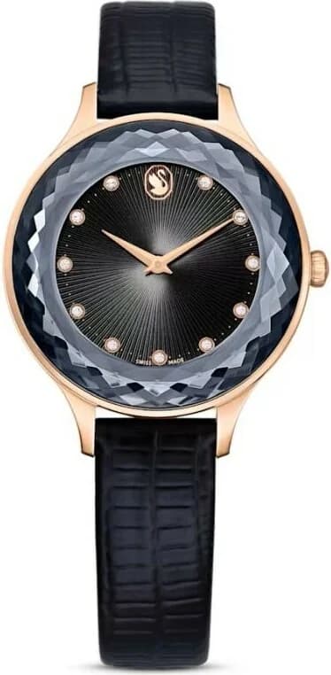 Montre Femme Swarovski 5650033 Bracelet Cuir Noir