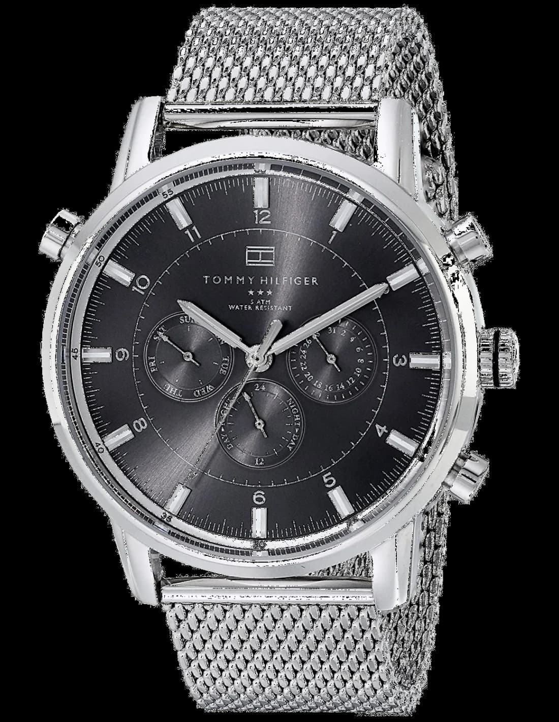 Montre Tommy Hilfiger 1790877 Harrison Cadran Noir et Maille Milanaise