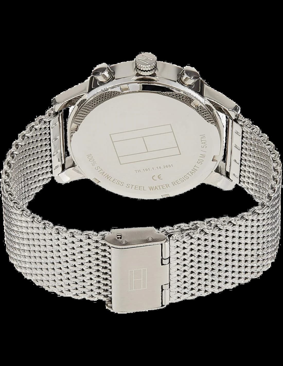 Montre Tommy Hilfiger 1790877 Harrison Cadran Noir et Maille Milanaise vue 3