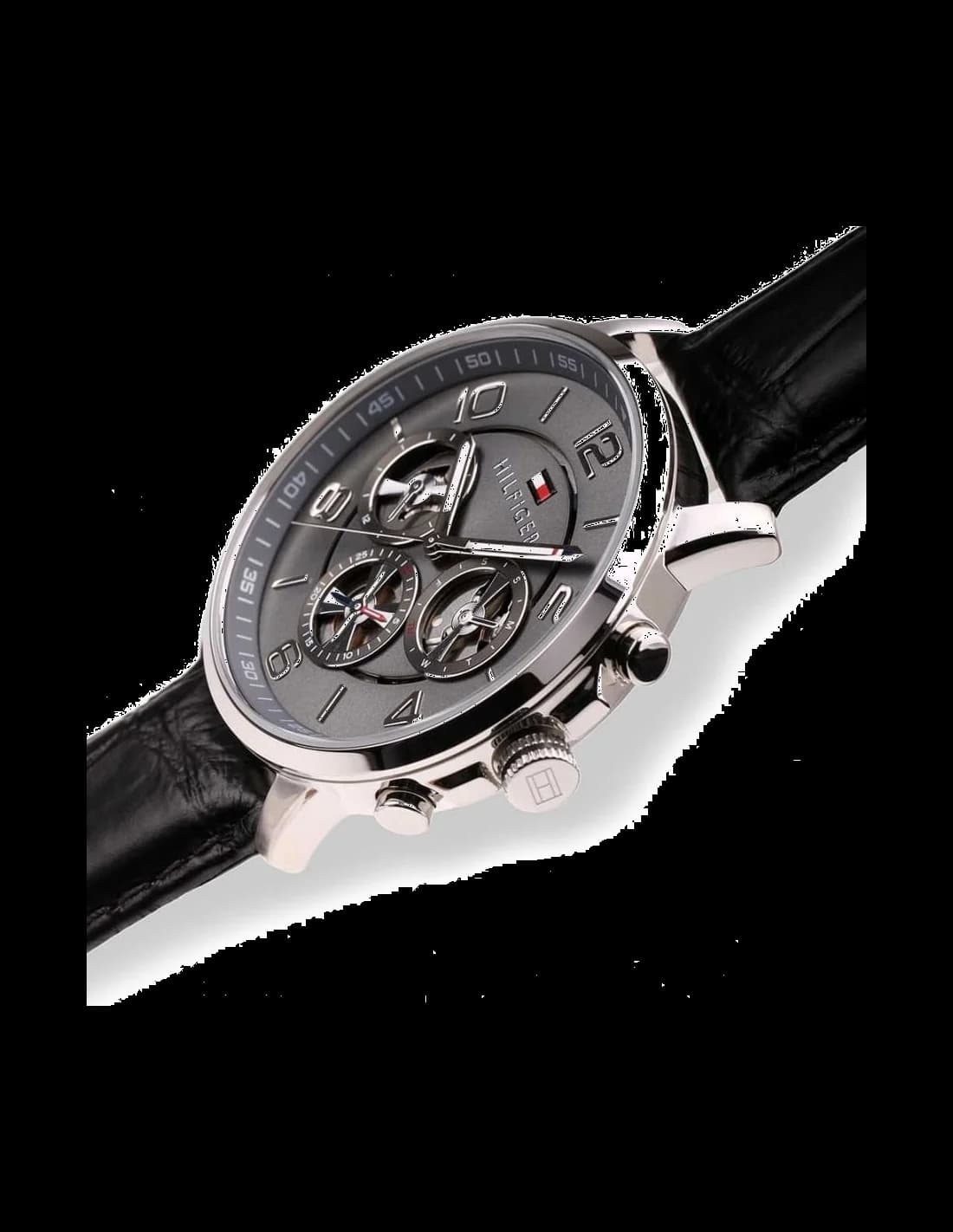 Montre Homme Tommy Hilfiger 1791289 Keagan Chronographe Cuir Noir vue 2