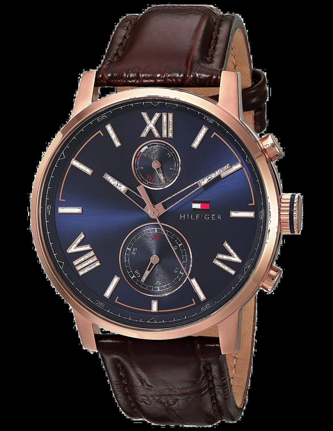 Montre Homme Tommy Hilfiger 1791308 Alden Marron avec Bracelet Cuir
