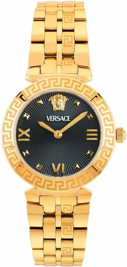 Montre Femme Versace Daphnis VEOCA0524 Bracelet Acier Doré Cadran Noir