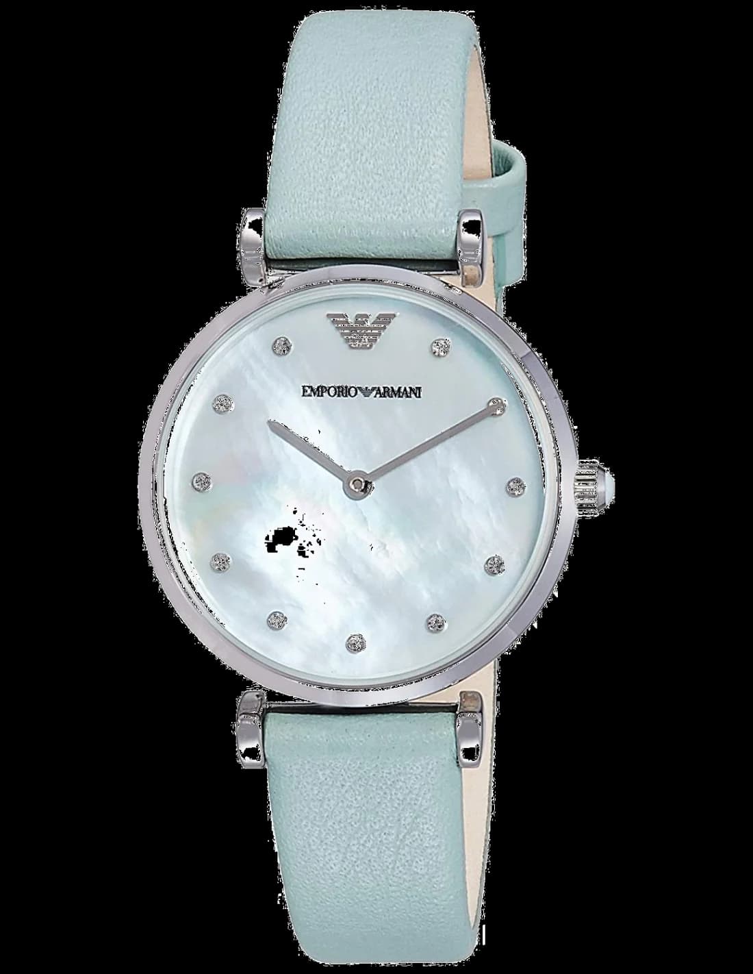 Montre Femme Armani Retro AR1959 Cuir Vert