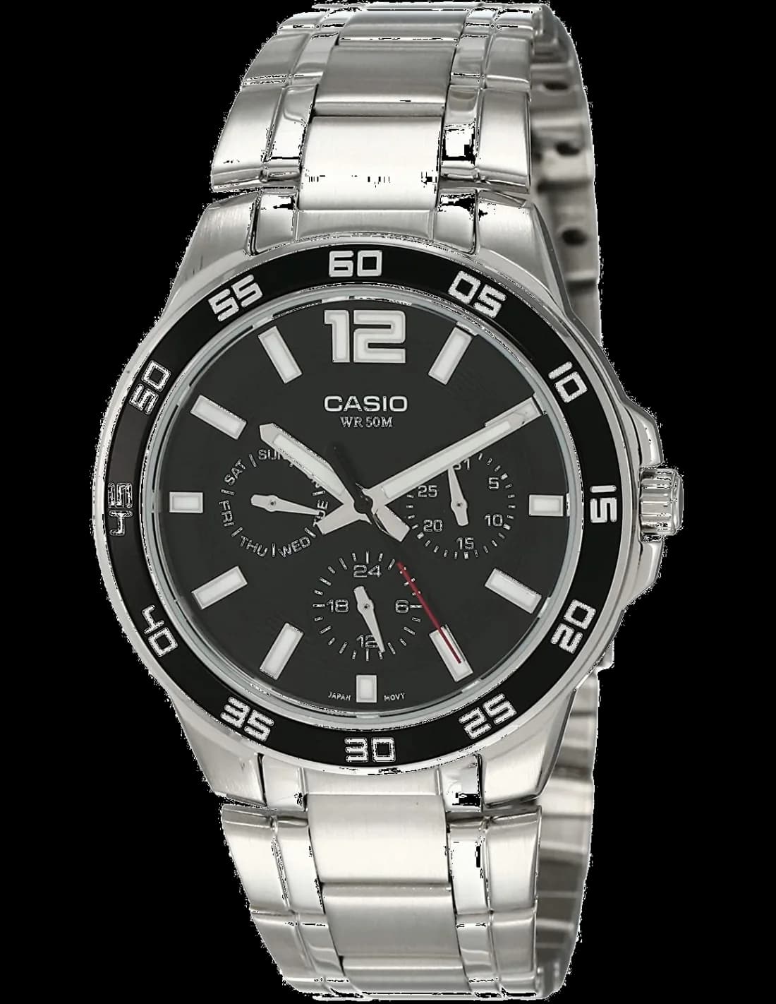 Montre Casio MTP-1300D-1AVEF Argentée avec Bracelet en Acier Multi-Cadrans