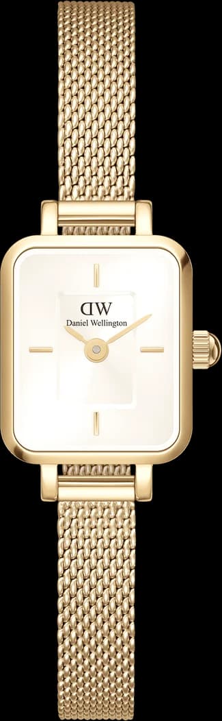 Montre Daniel Wellington DW00100656 Quadro Mini Maille Milanaise Dorée