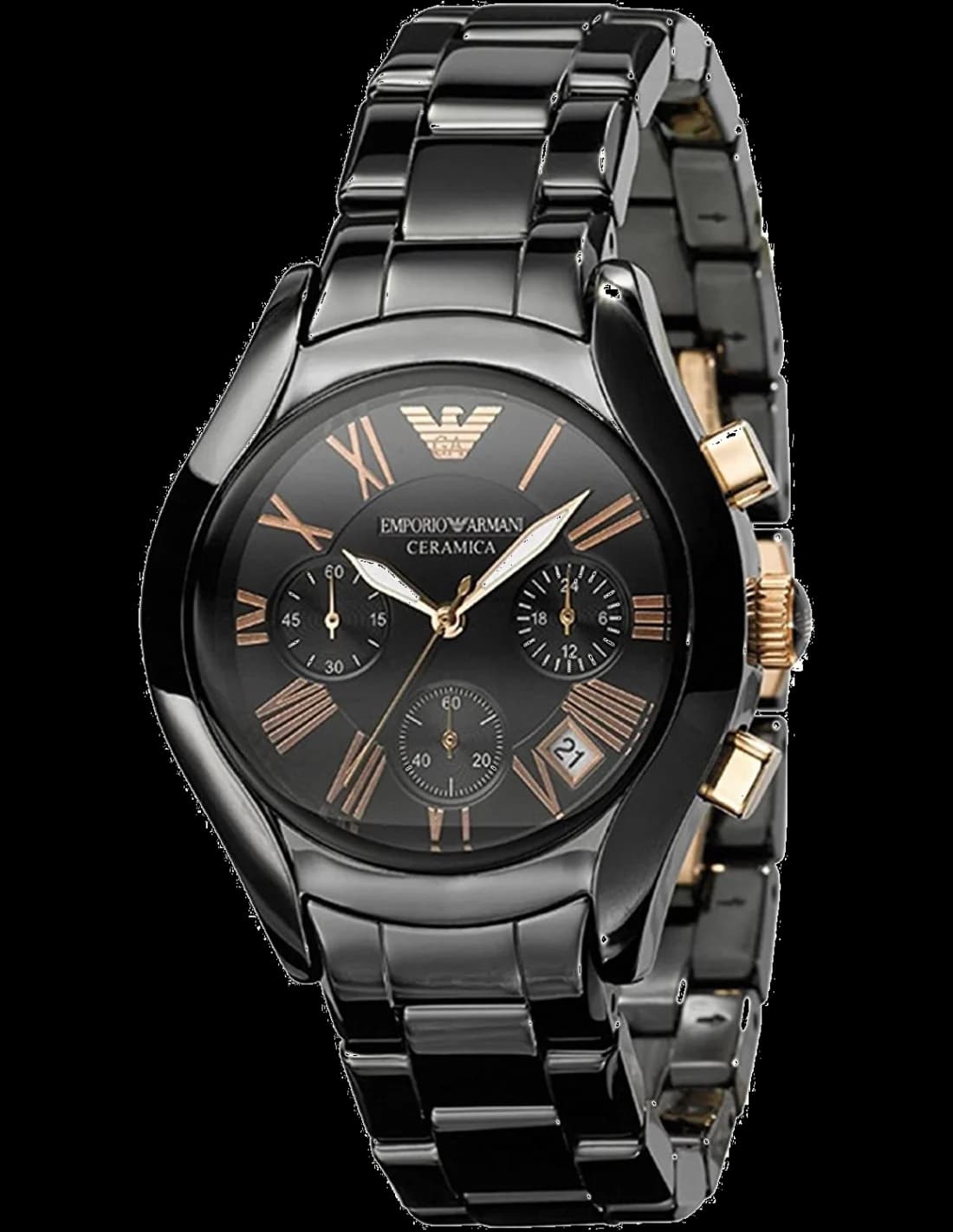 Montre Emporio Armani AR1411 en céramique noire haute résistance