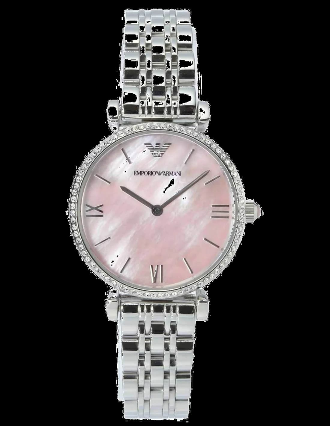 Montre Emporio Armani AR1779 avec Cadran en Nacre Rose et Bracelet Cuir