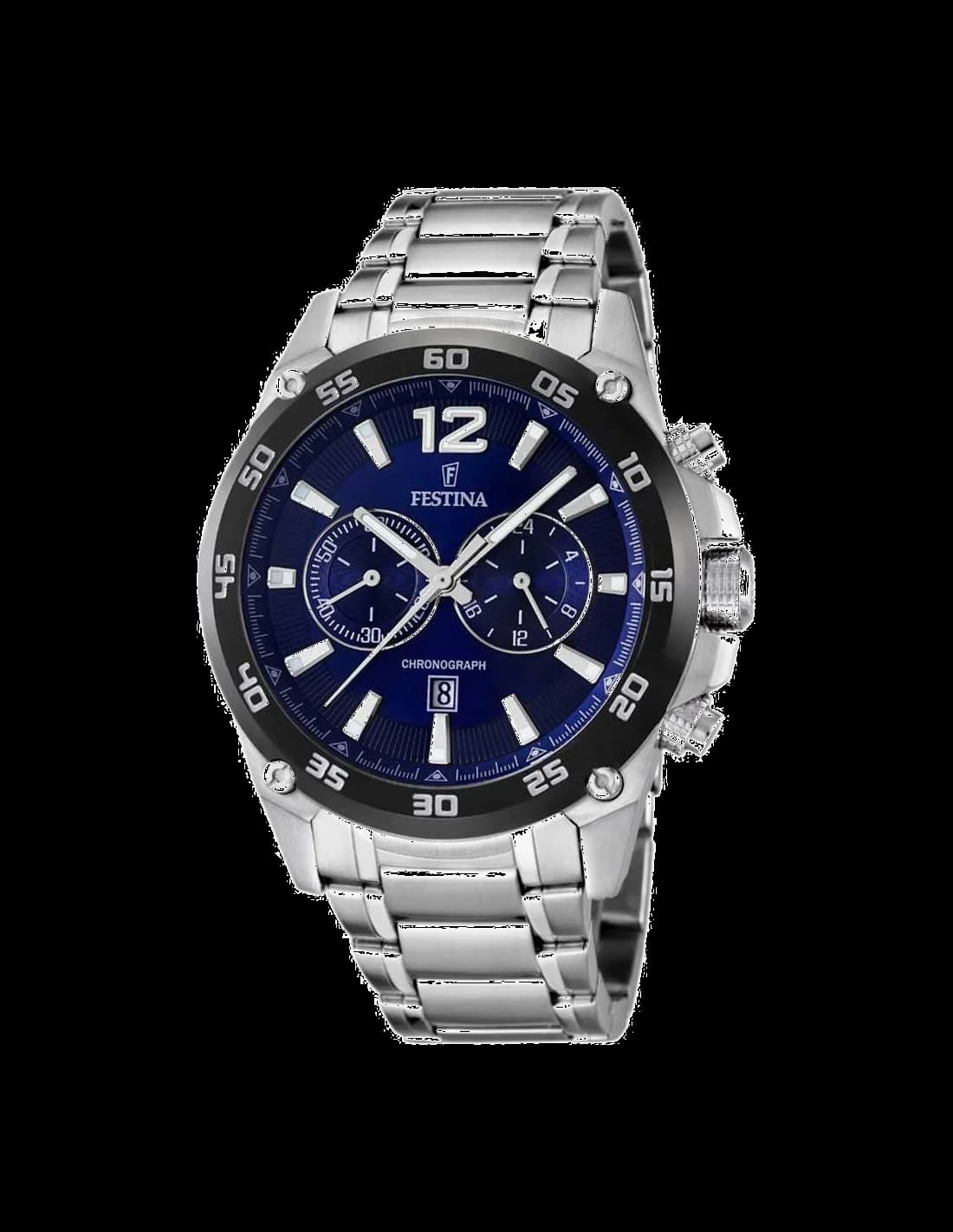 Montre Festina F16680/2 Chronographe en Acier et Cadran Bleu