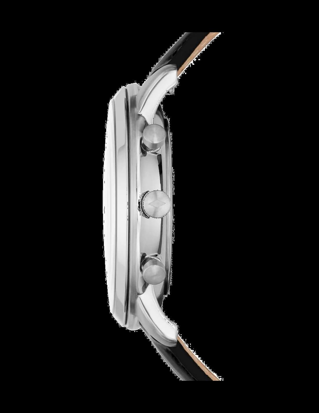 Montre Fossil FS5452 Chronographe en Acier et Cuir Brun